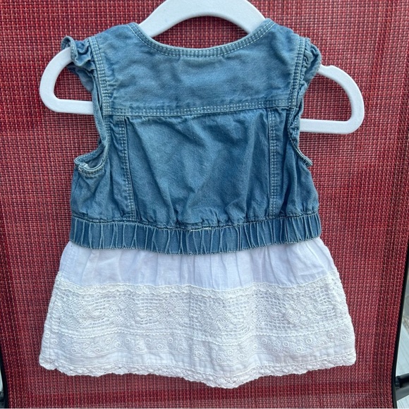 🍭Calvin Klein Jeans Denim and Lace Baby Dress 18 m - Picture 3 of 6